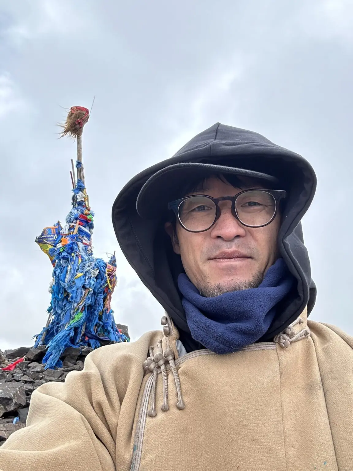 山頂での記念撮影